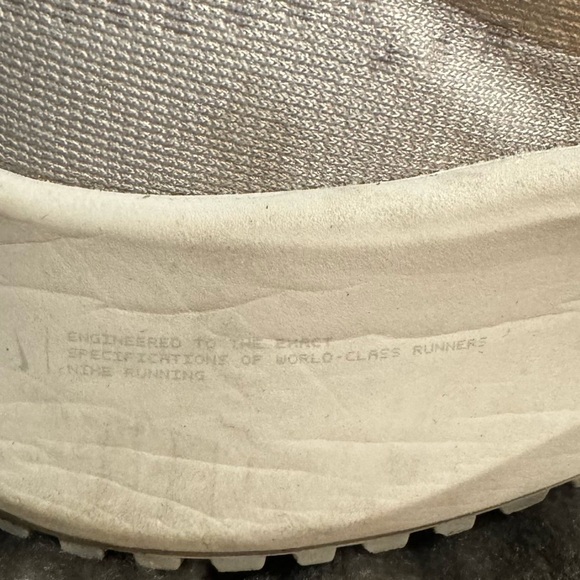 Nike Running White Gray Silver Zoom Shoes Pegasus - Picture 6 of 9